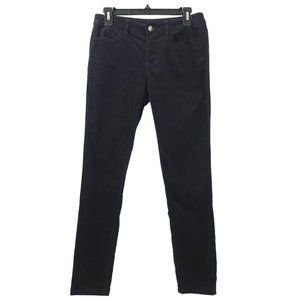 Ann Taylor Loft Corduroy Pants Size 26/2 Super Skinny Black Mid Rise